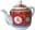 07860783: teapot red arabesque 1L 